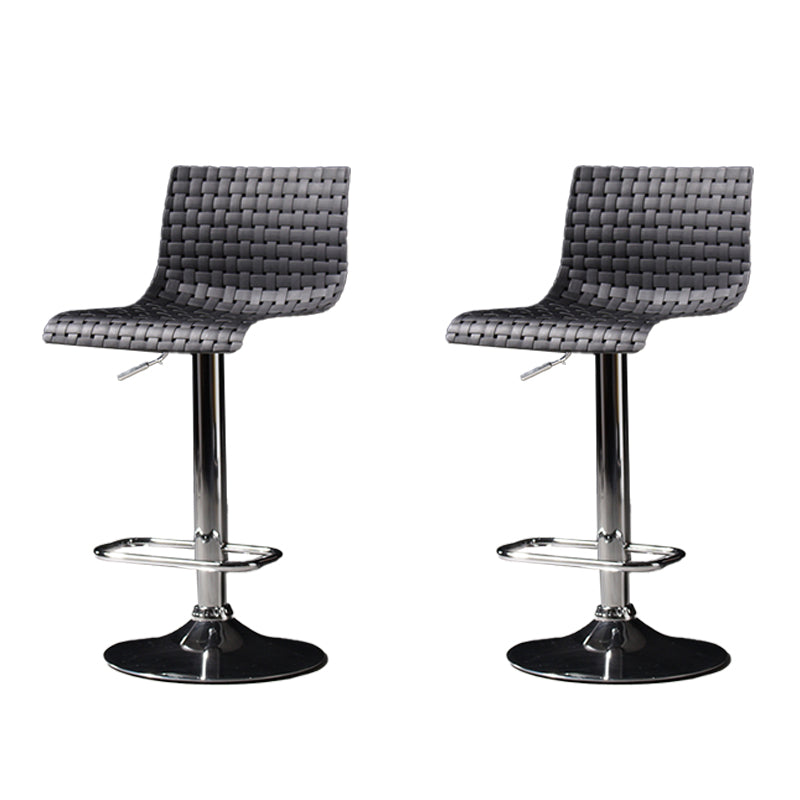 Industrial Style Liftable Bar Stool Plastic Counter Bar Stool with Metal Legs