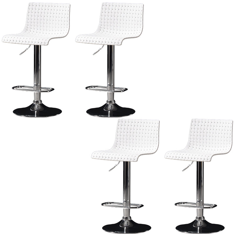 Industrial Style Liftable Bar Stool Plastic Counter Bar Stool with Metal Legs