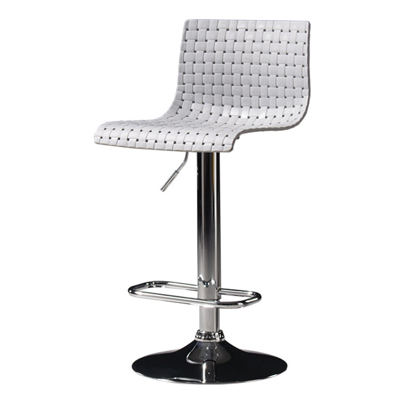 Industrial Style Liftable Bar Stool Plastic Counter Bar Stool with Metal Legs