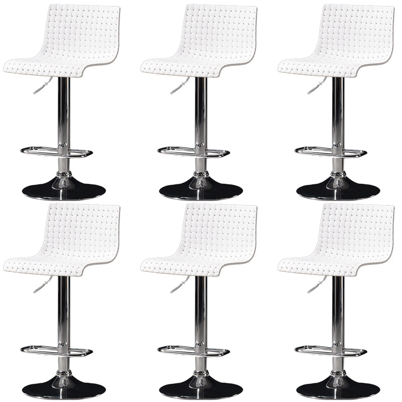 Industrial Style Liftable Bar Stool Plastic Counter Bar Stool with Metal Legs