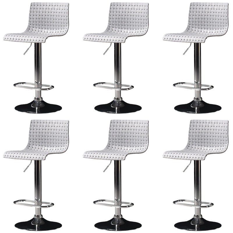 Industrial Style Liftable Bar Stool Plastic Counter Bar Stool with Metal Legs