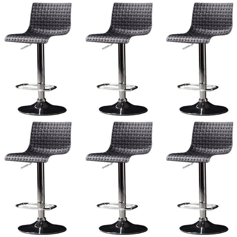 Industrial Style Liftable Bar Stool Plastic Counter Bar Stool with Metal Legs