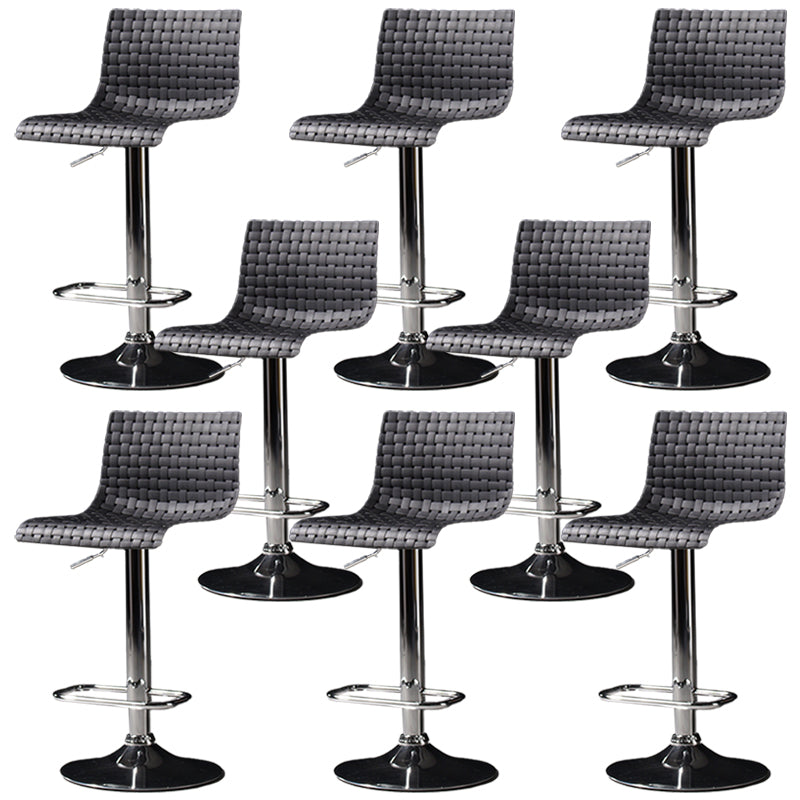 Industrial Style Liftable Bar Stool Plastic Counter Bar Stool with Metal Legs