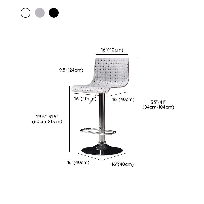 Industrial Style Liftable Bar Stool Plastic Counter Bar Stool with Metal Legs
