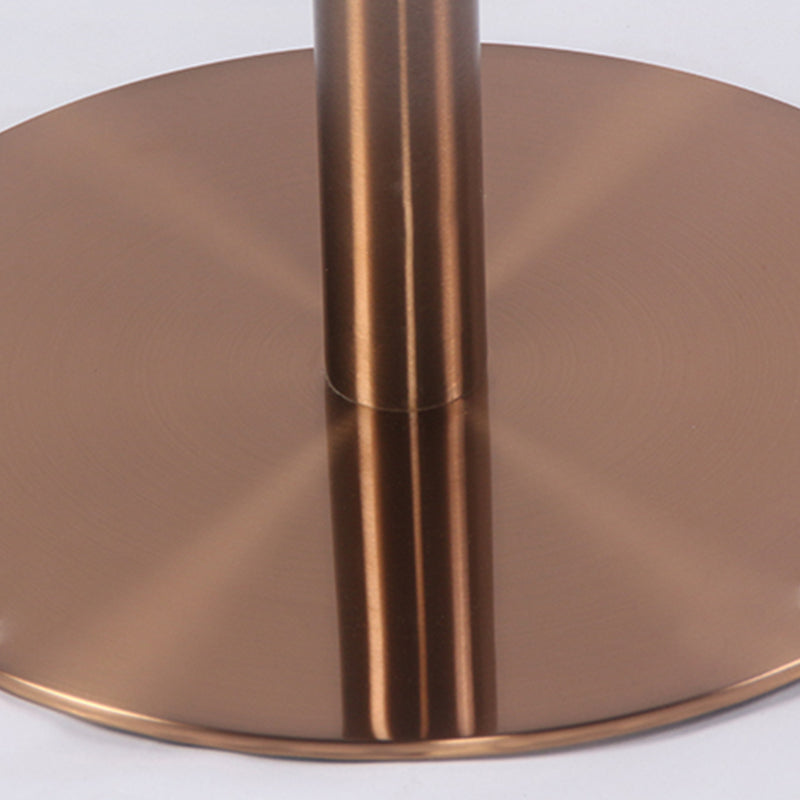 Glam Style Counter Stool Faux Leather Adjustable Height Bar Stool with Swivel