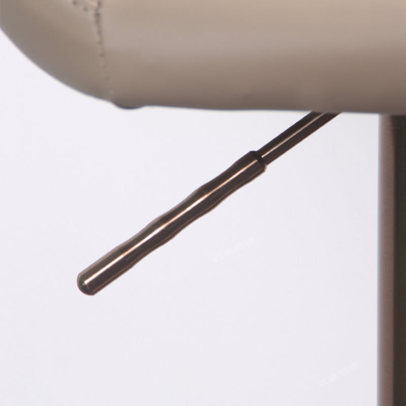 Glam Style Counter Stool Faux Leather Adjustable Height Bar Stool with Swivel