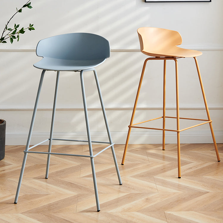 Scandinavian Plastic Counter Stool Armless Bar Stool for Living Room