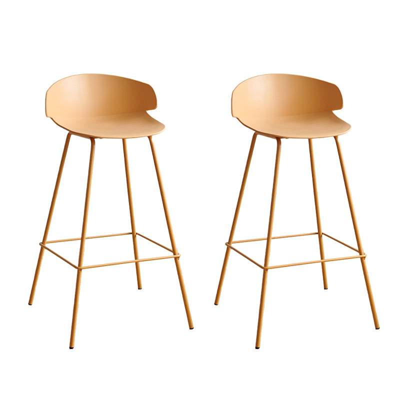 Scandinavian Plastic Counter Stool Armless Bar Stool for Living Room
