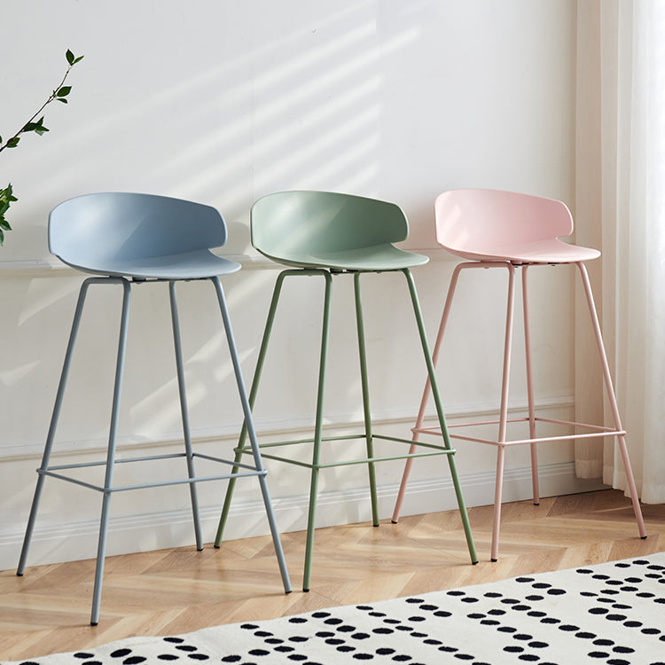 Scandinavian Plastic Counter Stool Armless Bar Stool for Living Room