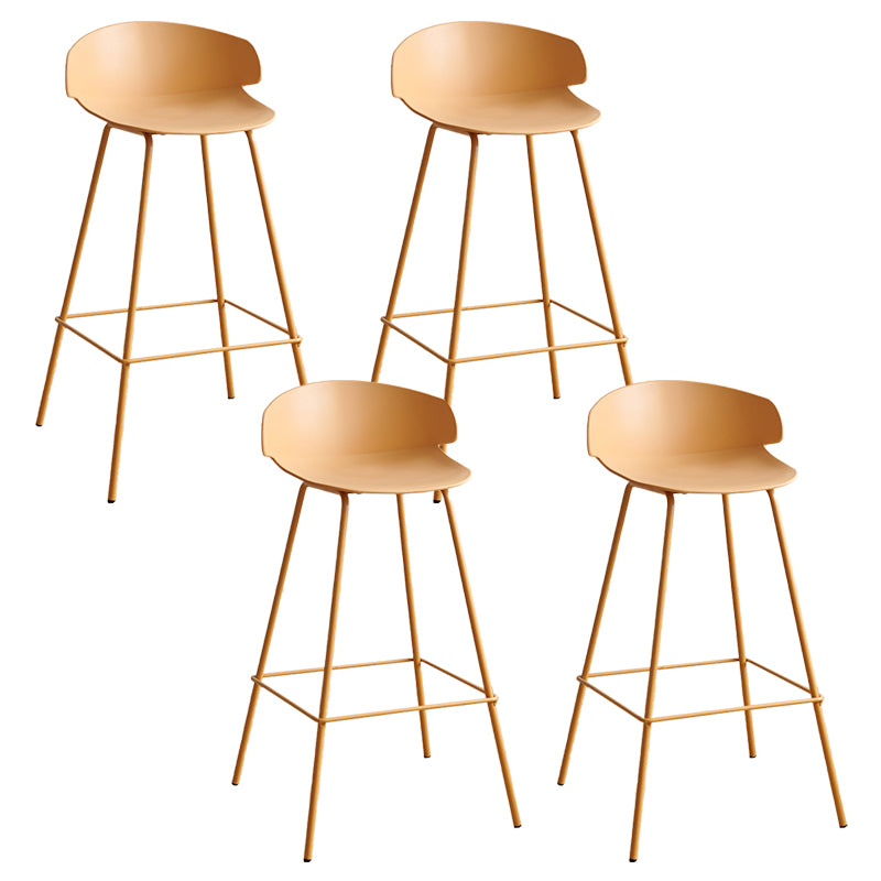 Scandinavian Plastic Counter Stool Armless Bar Stool for Living Room