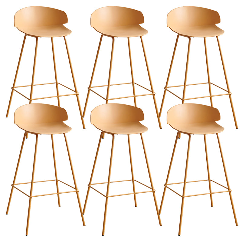 Scandinavian Plastic Counter Stool Armless Bar Stool for Living Room
