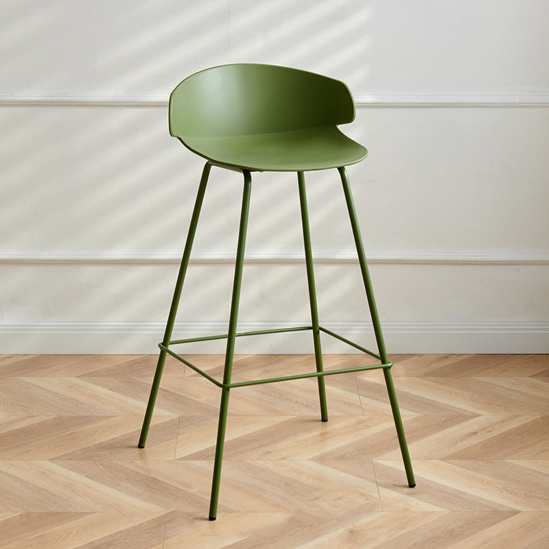 Scandinavian Plastic Counter Stool Armless Bar Stool for Living Room