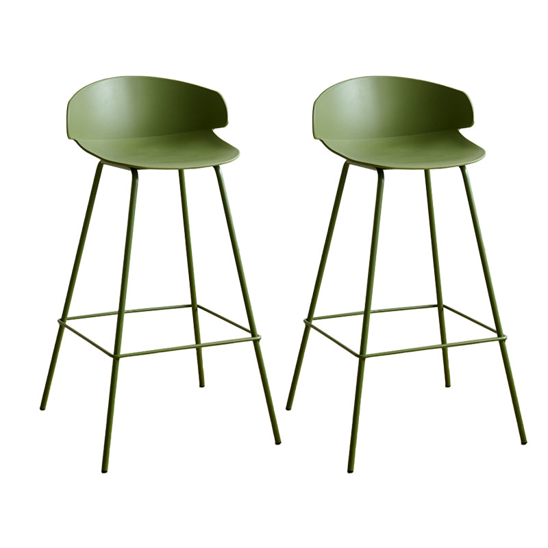Scandinavian Plastic Counter Stool Armless Bar Stool for Living Room