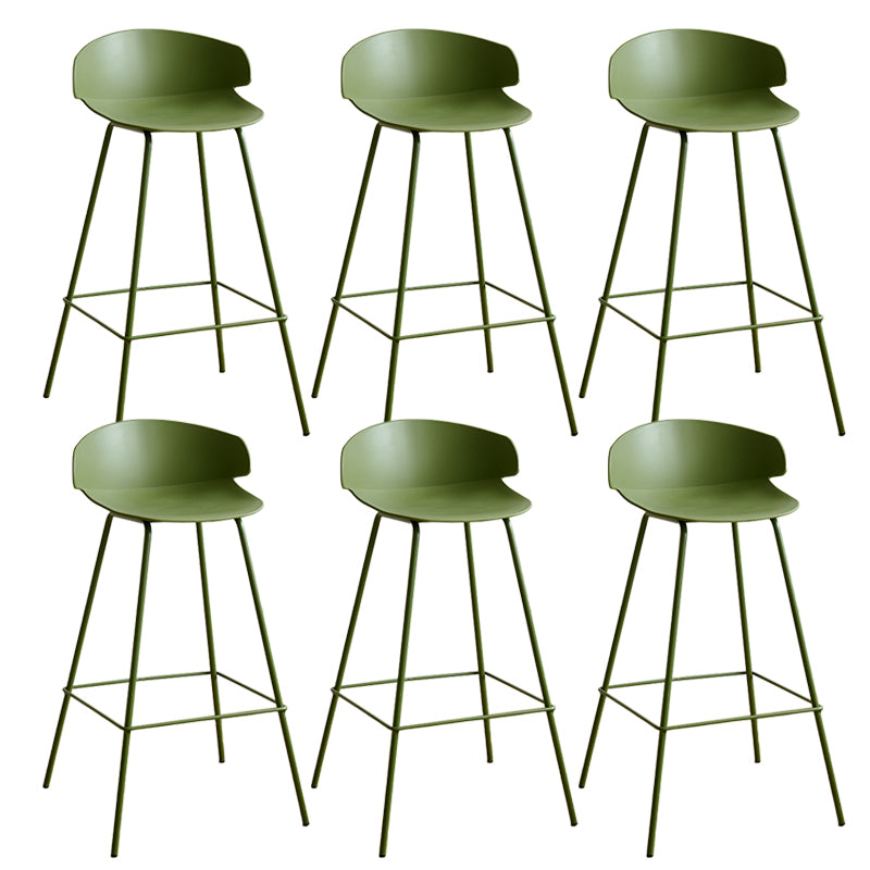 Scandinavian Plastic Counter Stool Armless Bar Stool for Living Room