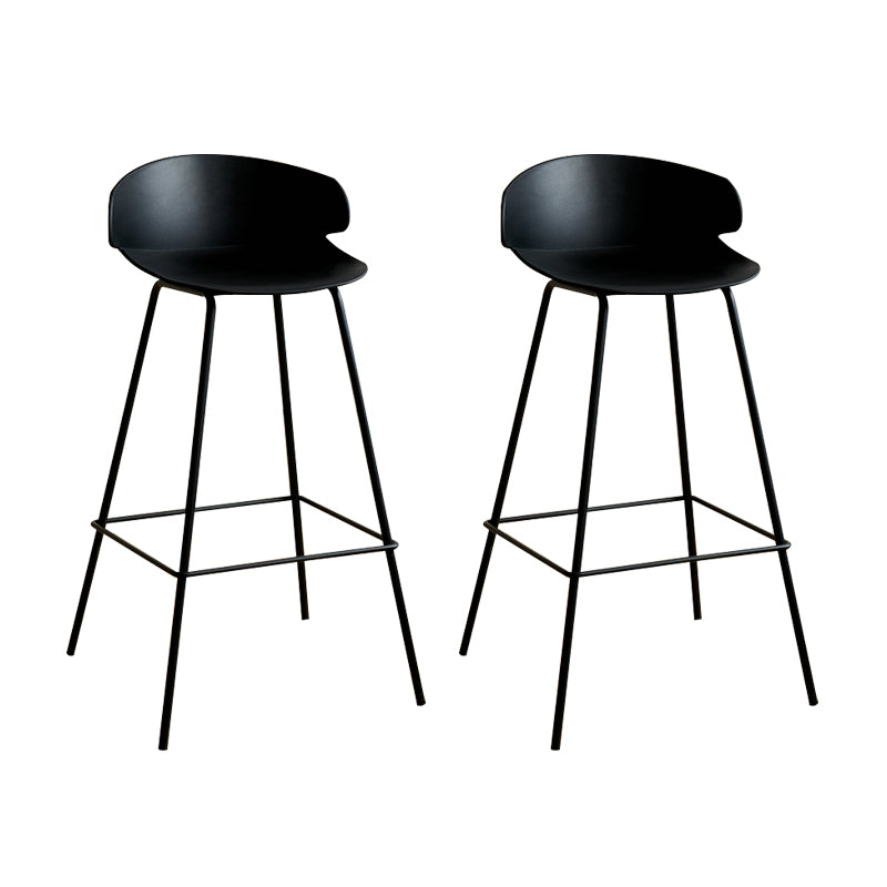 Scandinavian Plastic Counter Stool Armless Bar Stool for Living Room