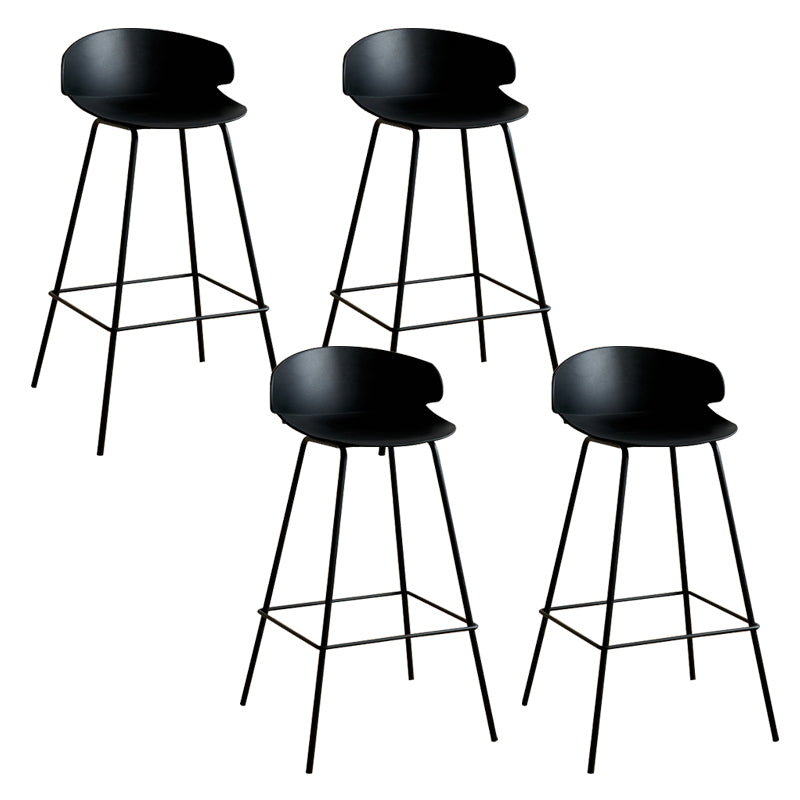 Scandinavian Plastic Counter Stool Armless Bar Stool for Living Room