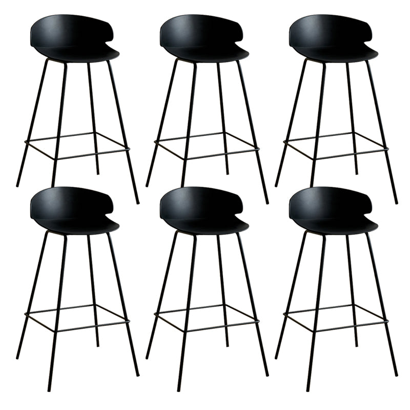 Scandinavian Plastic Counter Stool Armless Bar Stool for Living Room