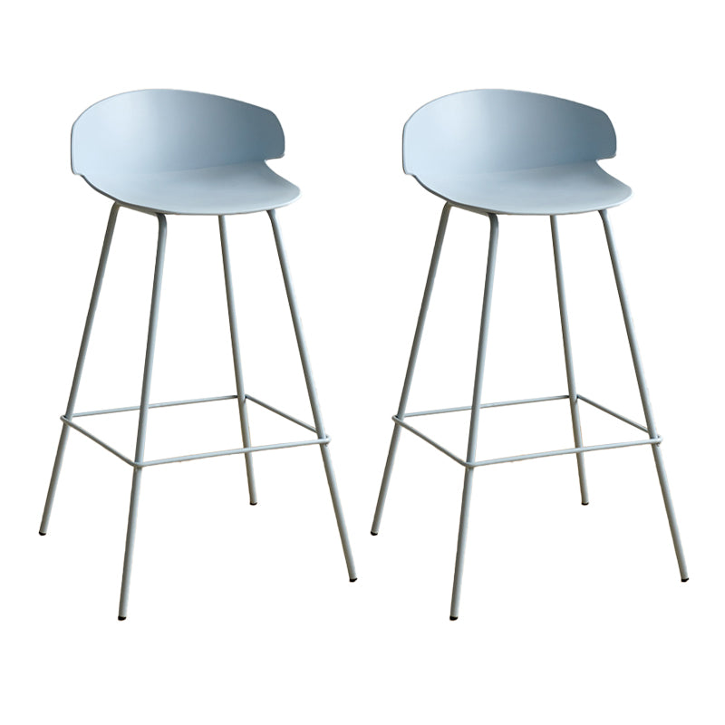Scandinavian Plastic Counter Stool Armless Bar Stool for Living Room