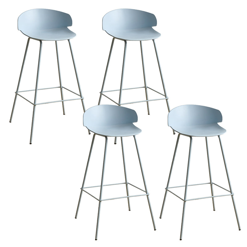 Scandinavian Plastic Counter Stool Armless Bar Stool for Living Room