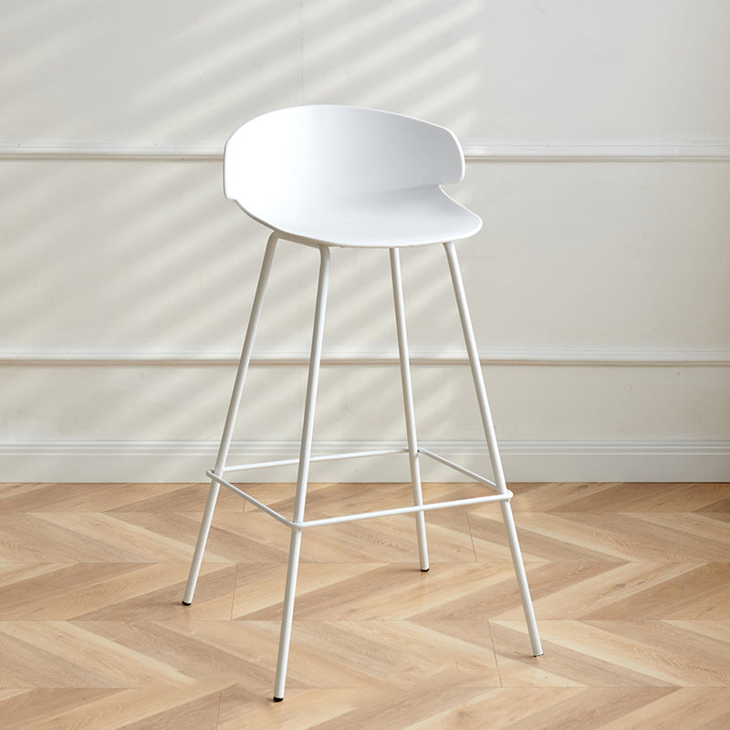 Scandinavian Plastic Counter Stool Armless Bar Stool for Living Room