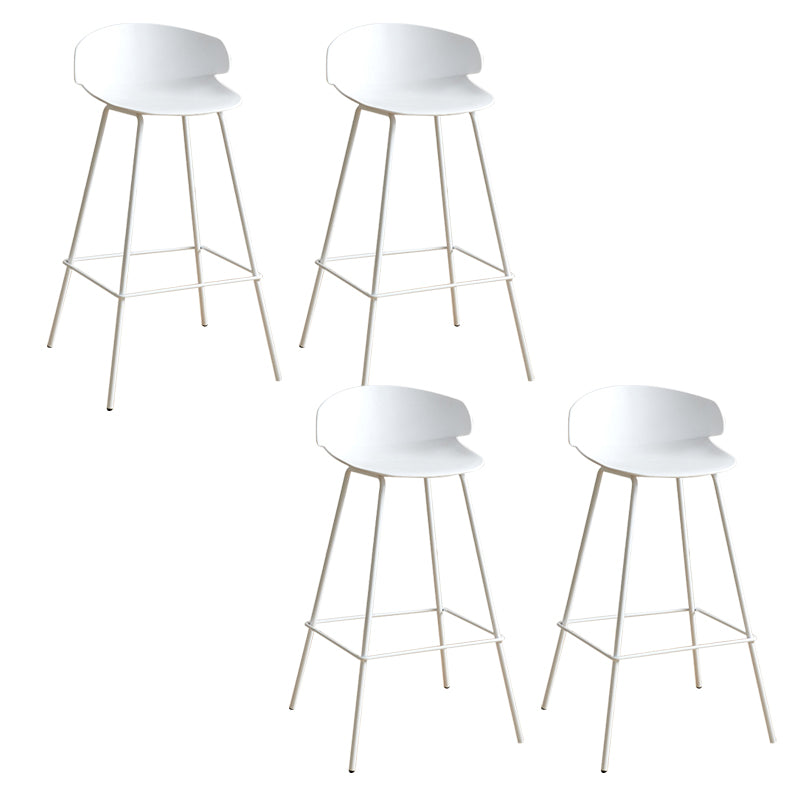 Scandinavian Plastic Counter Stool Armless Bar Stool for Living Room