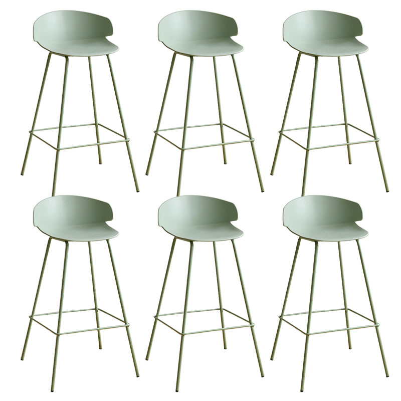 Scandinavian Plastic Counter Stool Armless Bar Stool for Living Room