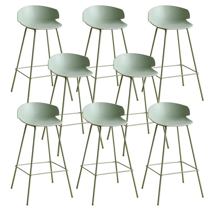 Scandinavian Plastic Counter Stool Armless Bar Stool for Living Room
