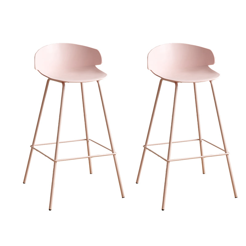 Scandinavian Plastic Counter Stool Armless Bar Stool for Living Room