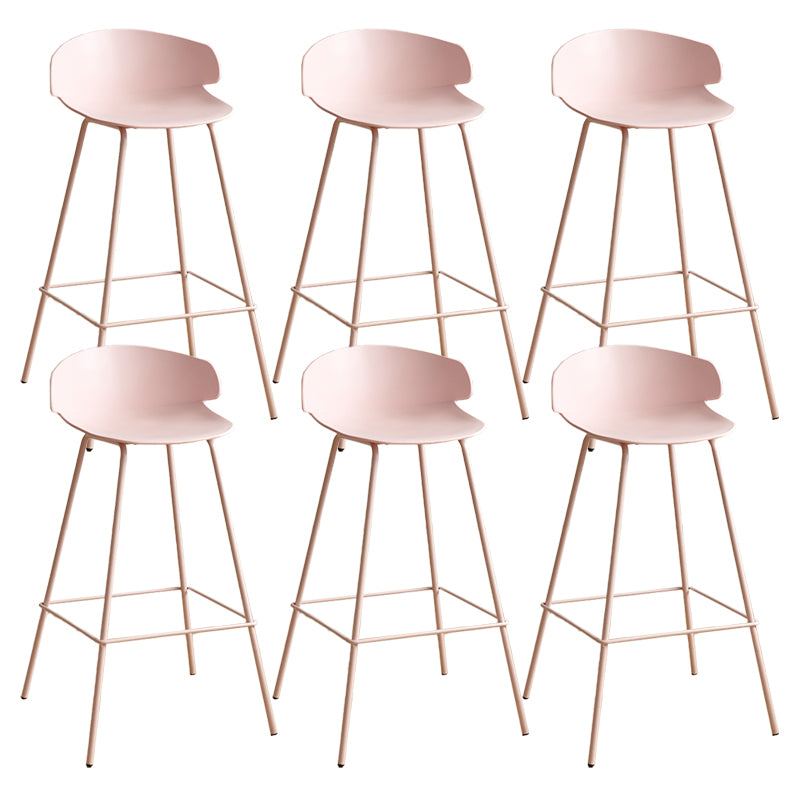Scandinavian Plastic Counter Stool Armless Bar Stool for Living Room