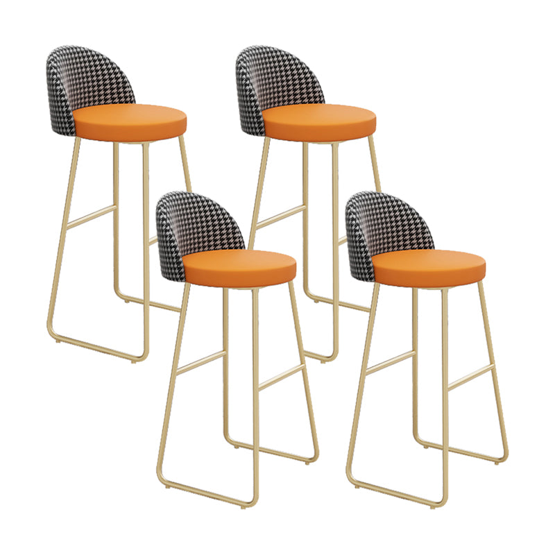 Glam Counter Bar Stool Low Back Counter Height Stools for Restaurant
