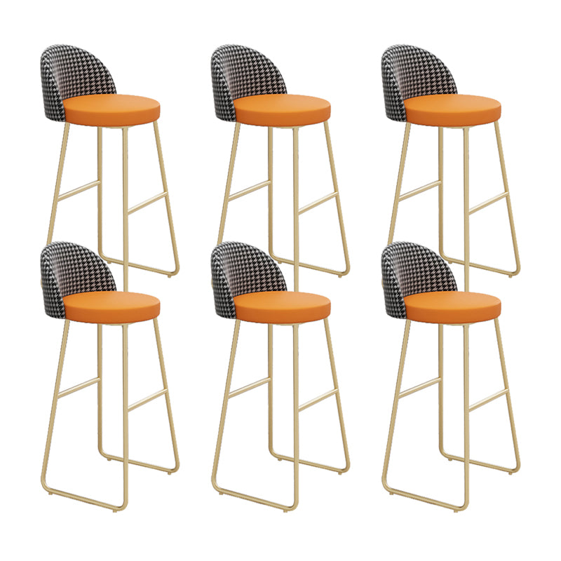 Glam Counter Bar Stool Low Back Counter Height Stools for Restaurant