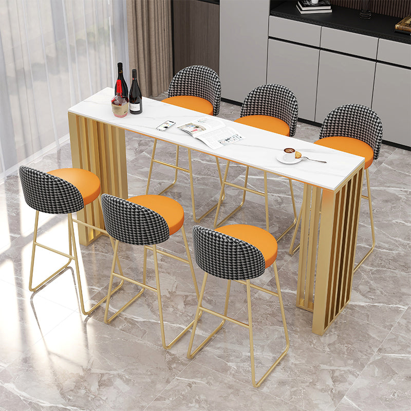 Glam Counter Bar Stool Low Back Counter Height Stools for Restaurant