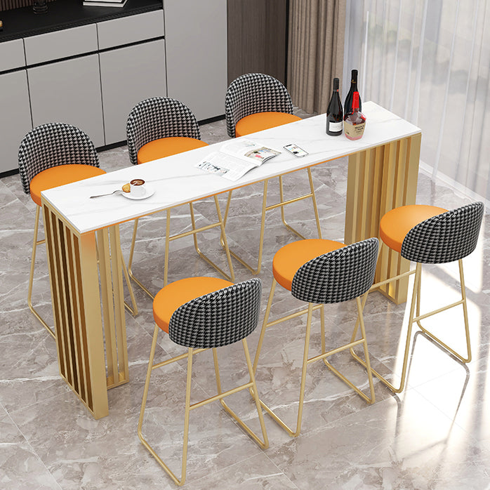 Glam Counter Bar Stool Low Back Counter Height Stools for Restaurant