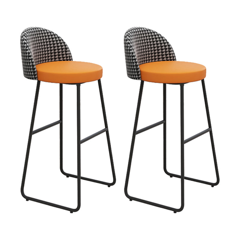 Glam Counter Bar Stool Low Back Counter Height Stools for Restaurant