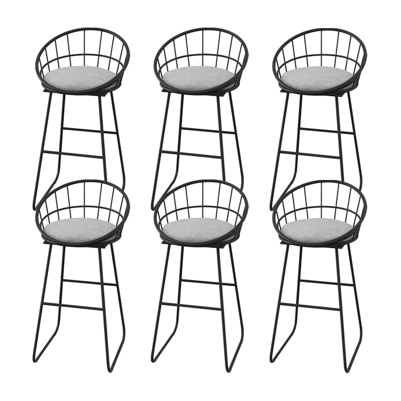 Low Back Counter Bar Stool Industrial Metal Counter Height Stools