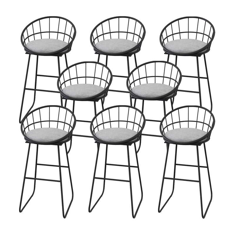 Low Back Counter Bar Stool Industrial Metal Counter Height Stools