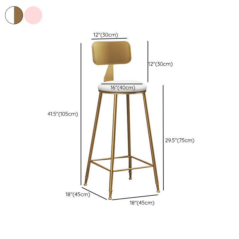 Glam Counter Bar Stool Low Back Counter Height Stools for Bristol