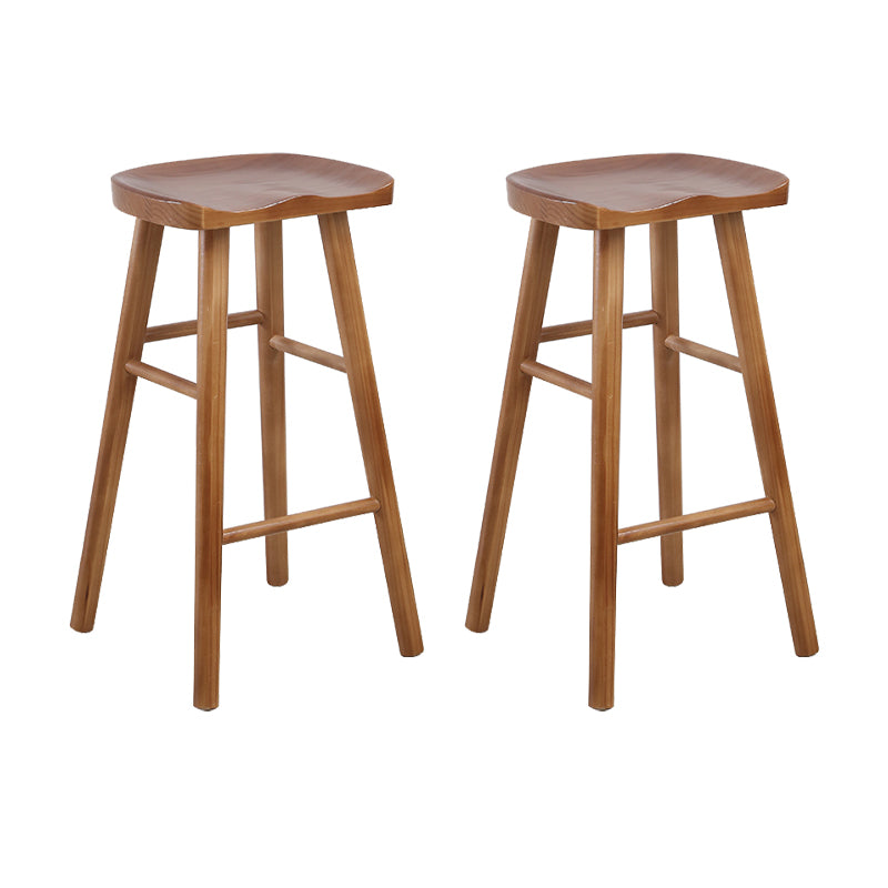 Solid Wood Counter Height Stools Modern Armless Counter Stools