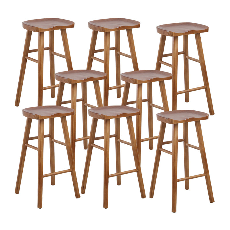 Solid Wood Counter Height Stools Modern Armless Counter Stools