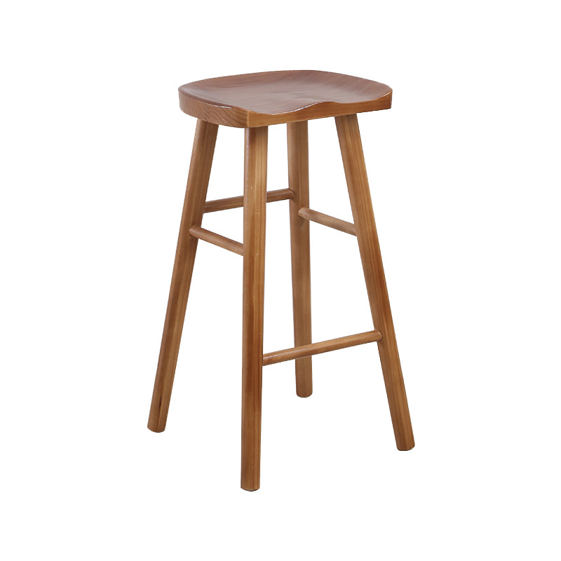 Solid Wood Counter Height Stools Modern Armless Counter Stools