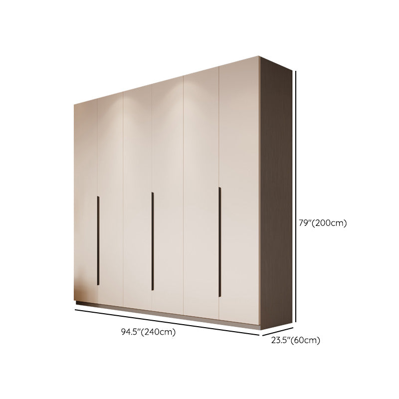 Modern Wood Wardrobe Armoire Freestanding Soft Close Doors Wardrobe Cabinet