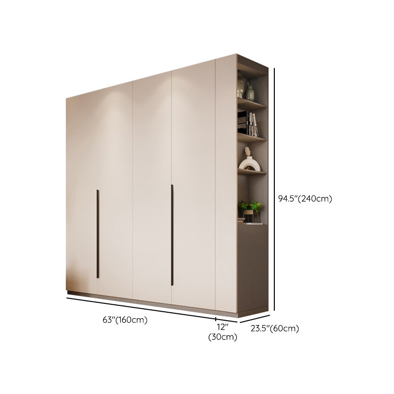Modern Wood Wardrobe Armoire Freestanding Soft Close Doors Wardrobe Cabinet