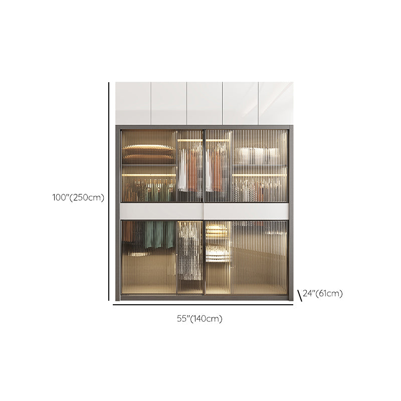 White Storage Cabinet with Glass Doors Contemporary Sliding Door Cabinet with Drawer