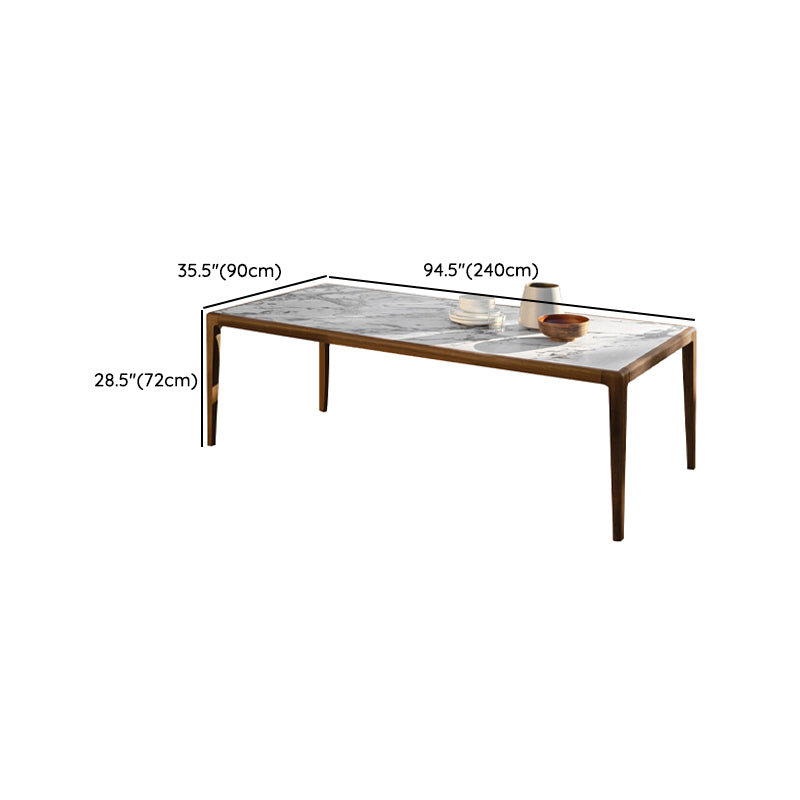 Boho Style Dining Set Stone Rectangular 1/7 Pieces Dining Set