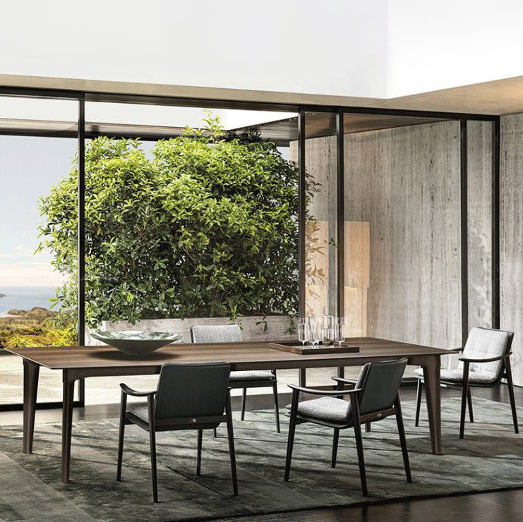 Boho Style Dining Set Solid Wood Rectangular 1/4/6 Pieces Dining Set