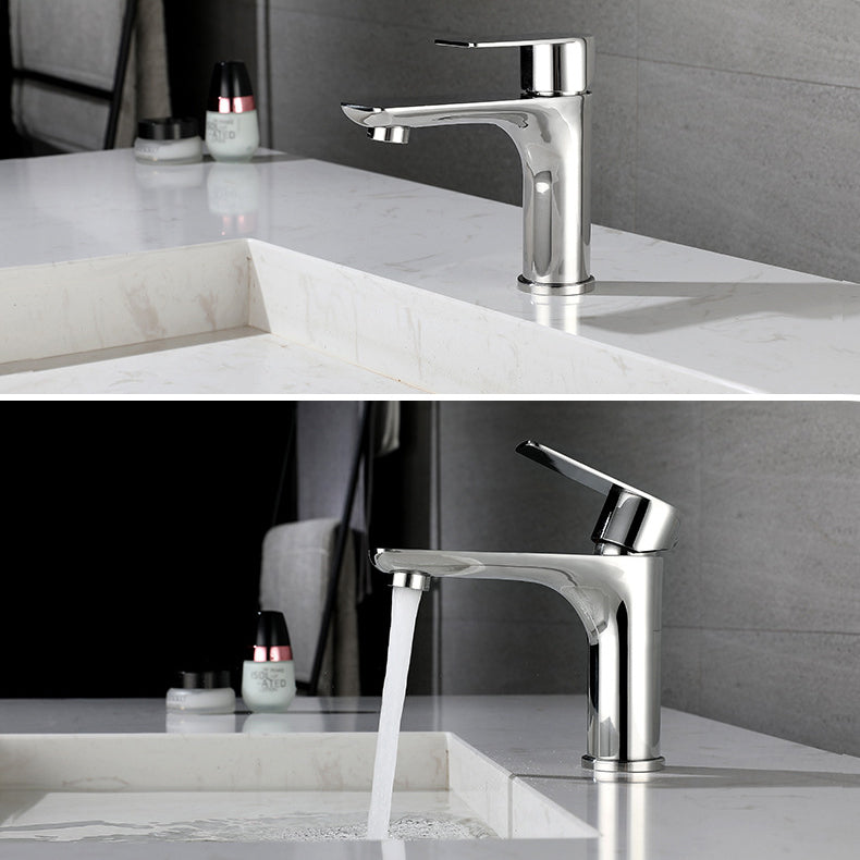 Modern Vessel Faucet Copper Single Handle Low Arc Vessel Faucet for Home