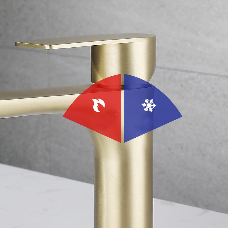 Modern Vessel Faucet Copper Single Handle Low Arc Vessel Faucet for Home