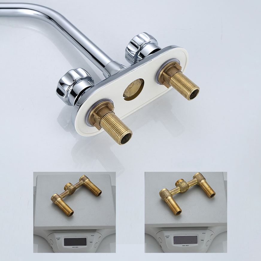 Swivel Spout Centerset Lavatory Faucet Contemporary Brass Bathroom Faucet