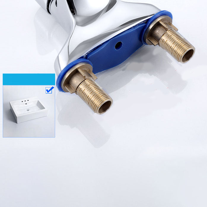 Swivel Spout Centerset Lavatory Faucet Contemporary Brass Bathroom Faucet