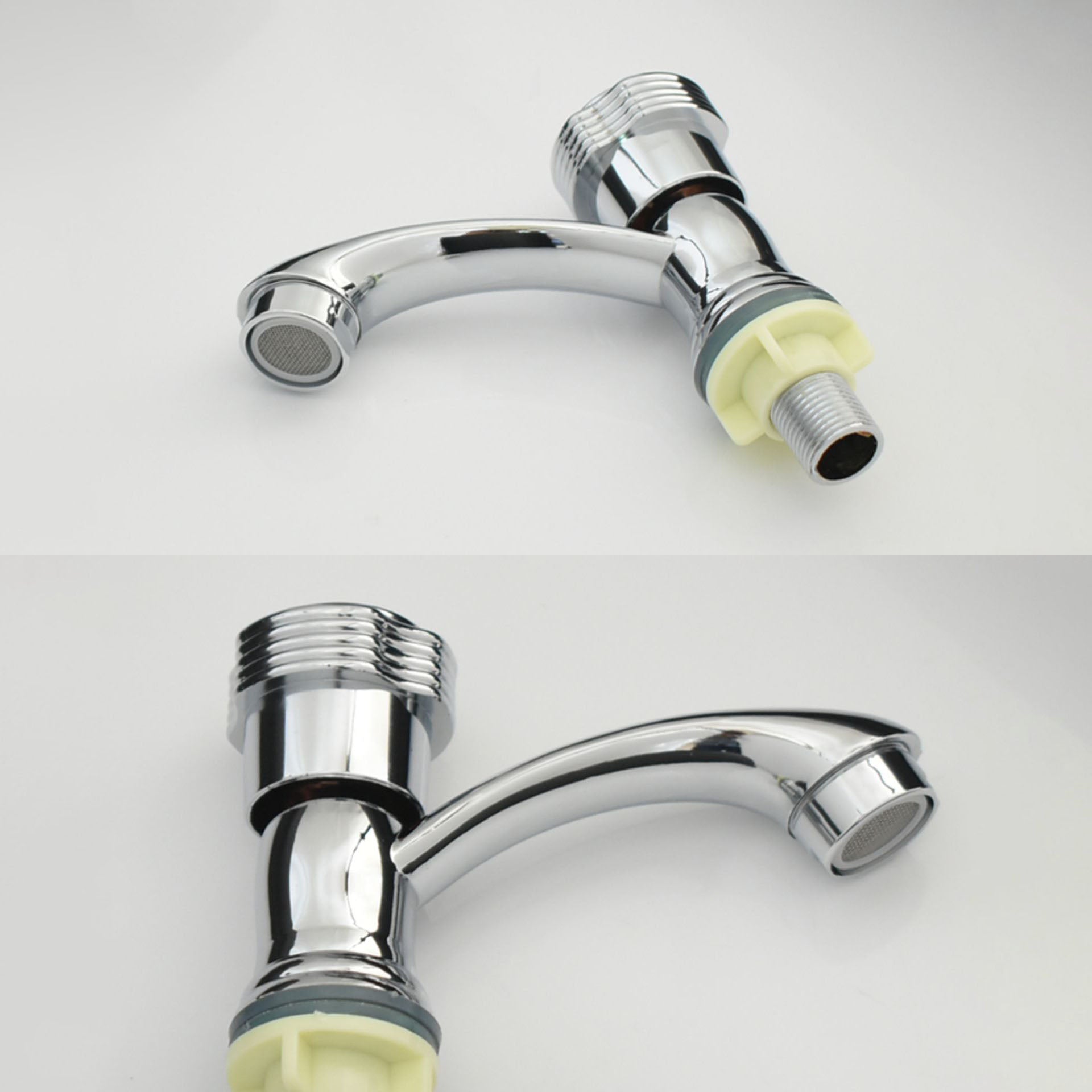Modern Bathroom Faucet Chrome Knob Handle with Water Hose Vessel Sink Faucet